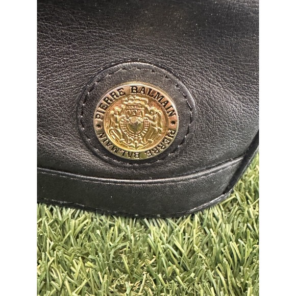 Vintage Pierre Balmain Black Leather Purse RARE - Picture 2 of 12